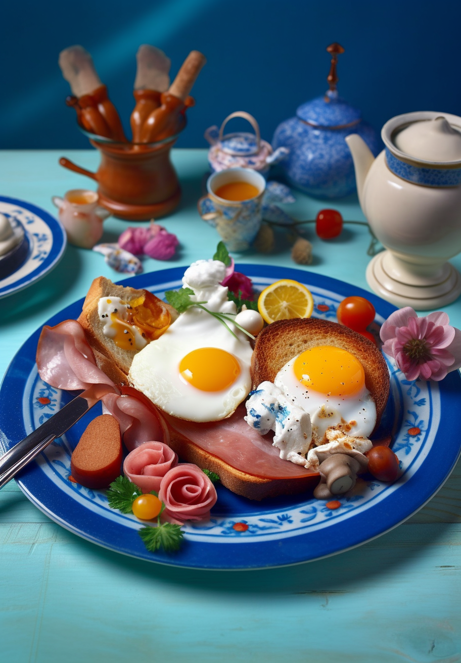 Larisa_english_breakfast_on_a_blue_plate_two_poached_eggs_ham_2_3fc1e6c1-1e02-422f-9d97-215b5ee4e418